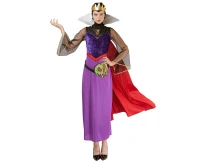 Role play-set for adult Evil Queen (crown, dress with collar and cape, bag, hood), size S EOL